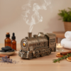 300ml vintage train humidifier with 2 color led light essential oil diffuser with remote control aromatherapy diffuser home deco