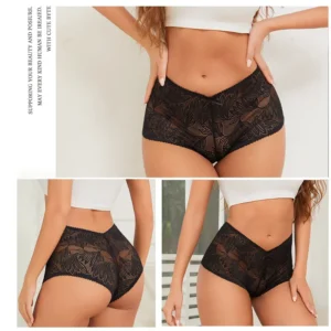3pcs women's seamless lace briefs women plus sizepanties solid color breathable underwear female low waist soft lingerie s xl
