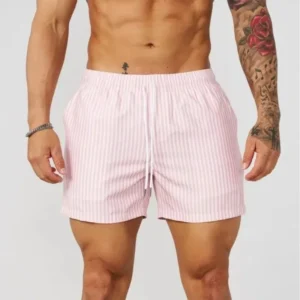 men‘s and women's y2k striped shorts, pajamas, underwear, casual wear, summer beach shorts, wide leg boxer shorts, boys' shorts