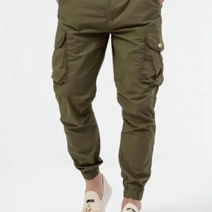 cargo pants men long pant high waist simple zipper splice straight trousers casual regular pockets solid autumn winter 2024