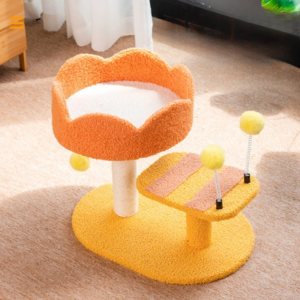 sisal rope cat tree bee cat climbing frame with ball condo and perches cute scratcher jumping platform pets toy cats furniture