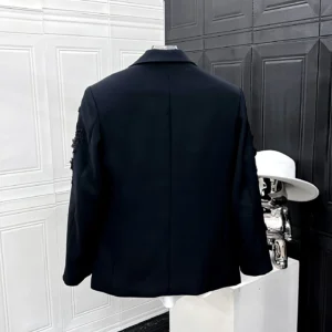 high end sequin embroidered light luxury comfort suit sets men 2025 autumn new loose 2pcs trendy blazers pants two piece sets