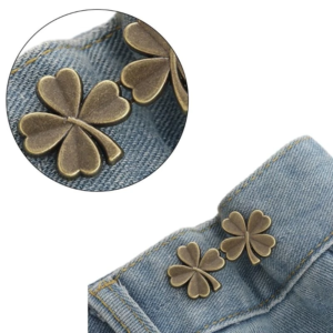 y5gc shamrock brooches pin dress clip women waist tighten buckle clothing accessory