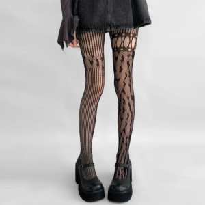 pantyhose women heart hollow out lace mesh fishnet stockings women tights lingerie sexy slim y2k body stockings pantyhose tights