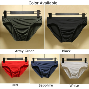 new men’s ice silk sexy low rise smooth breathable seamless comfort underwear soft solid fashion home swimwear men briefs shorts