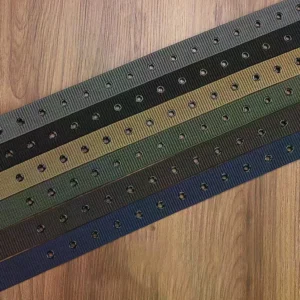 men's belt porous canvas pin buckle leather belt outdoor sports belt women's trendy eyelet belt with jeans belt for men women