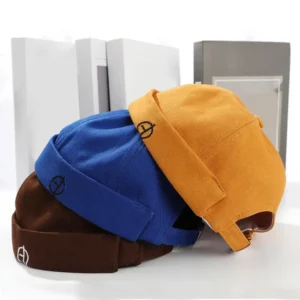 bocca embroidery hip hop hats fashion versatile melon caps beanies caps vintage brimless hat skullies cap beanie hats men women