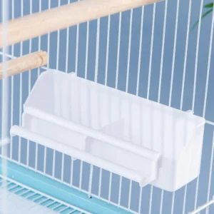 parrot feeder feeding box pets bird food box double grid stand bird feeding trough food container bird cage accessories