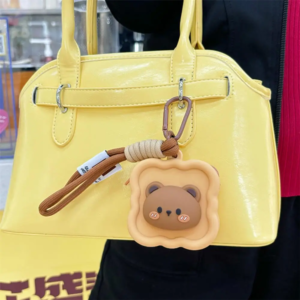 kawaii capybara rabbit bear silicone coin purse earphone storage and protective case cute cartoon creative bag pendant keychain