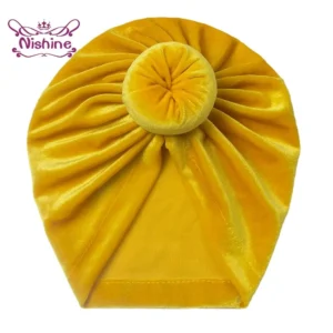 1pcs baby girls autumn winter warm hat with round ball center newborn turban caps beanies kids photography props accessories