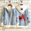 spiderman marvels men hooded denim jacket casual baseball jacket male casual cardigan coat versatile tops spring autumn clothing