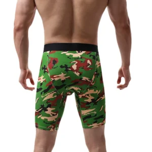 1pcs long leg cotton sexy shorts boxer men’s underwear men's underwear men panties men underpants boxershorts camouflage natural