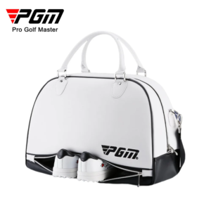 pgm golf women bags waterproof golf shoes bag large capacity leather golf clothing bags double layer sports handbags ywb037