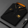 new summer casual lapel short sleeve t shirt embroidered polo shirt men's high end luxury tops