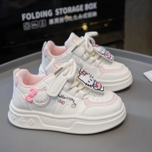 hello kitty girls kawaii sneakers anime spring autumn new cartoon soft bottom shoes casual dirty running white shoes comfortable