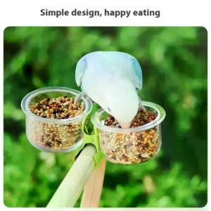 parrot food bowl feeder cup with clip small pet bird feeder water bowl bird cage feeder pet feeding basin bracket accessories