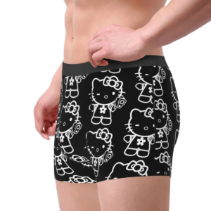 funny boxer hello kitty dark gothic gun shorts panties men's underwear breathable underpants for homme s xxl