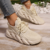 women's mesh soft sole lightweight breathable lace up sneakers for running comfort versatile vulcanized shoes platform sneakers