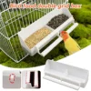 parrot feeder feeding box pets bird food box double grid stand bird feeding trough food container bird cage accessories