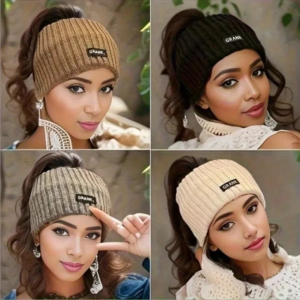 headbands elastic knitted women winter elastic headwear solid color sports hair bands accessories stretchy hair head wrap