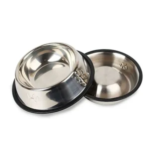 paw stainless steel pet dog bowl feeder skidproof anti ant shape cat dog bowls food accessories pet supplies 6 sizes