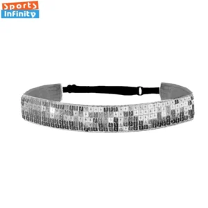 fashion sequin yoga headband women sports headband anti slip adjustable elastic hairbands elastic headbands hair accessories