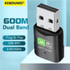 600mbps usb wifi adapter dual band 2.4g/5ghz wifi dongle 802.11ac ethernet pc wifi receiver mini wireless computer network card