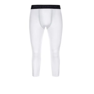men base layer 3/4 cropped pants black tight training bottoms fitness running basketball white sports underwear s m l xl 2xl 3xl