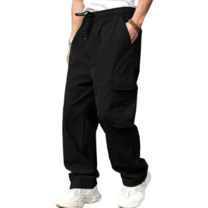 men's workwear pants long trousers with pockets drawstring solid color spring autumn casual sporty style
