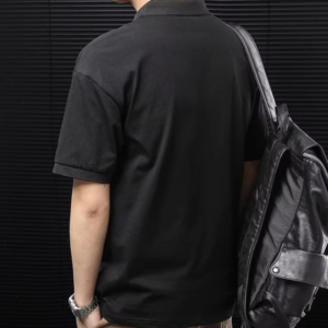 high quality polo shirt men japan fashion clothes white short sleeve casual fit slim man embroid polo shirt button collar tops