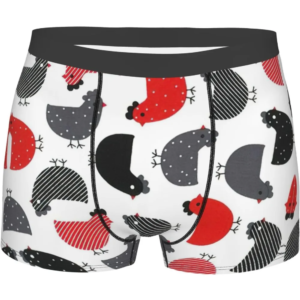 creative cartoon chicken print mens boxer briefs funny men underwear men briefs comfort soft boxer briefs