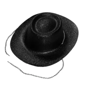 r1we glittering powder cowboy cap fedora hat for women men sparkling plastic panama hat costume accessorie